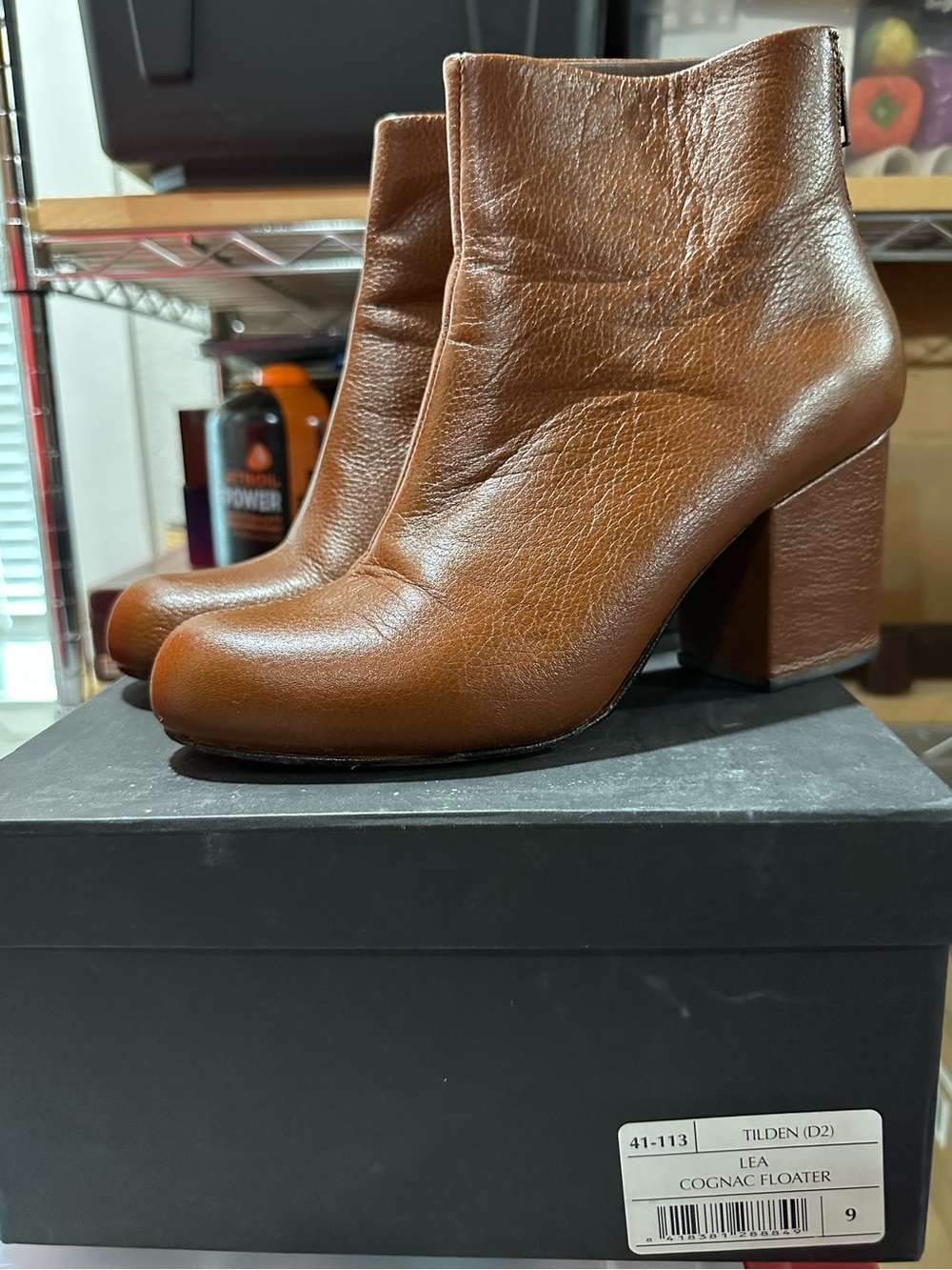 Rachel Comey Tilden Boots in Cognac leather, size 9